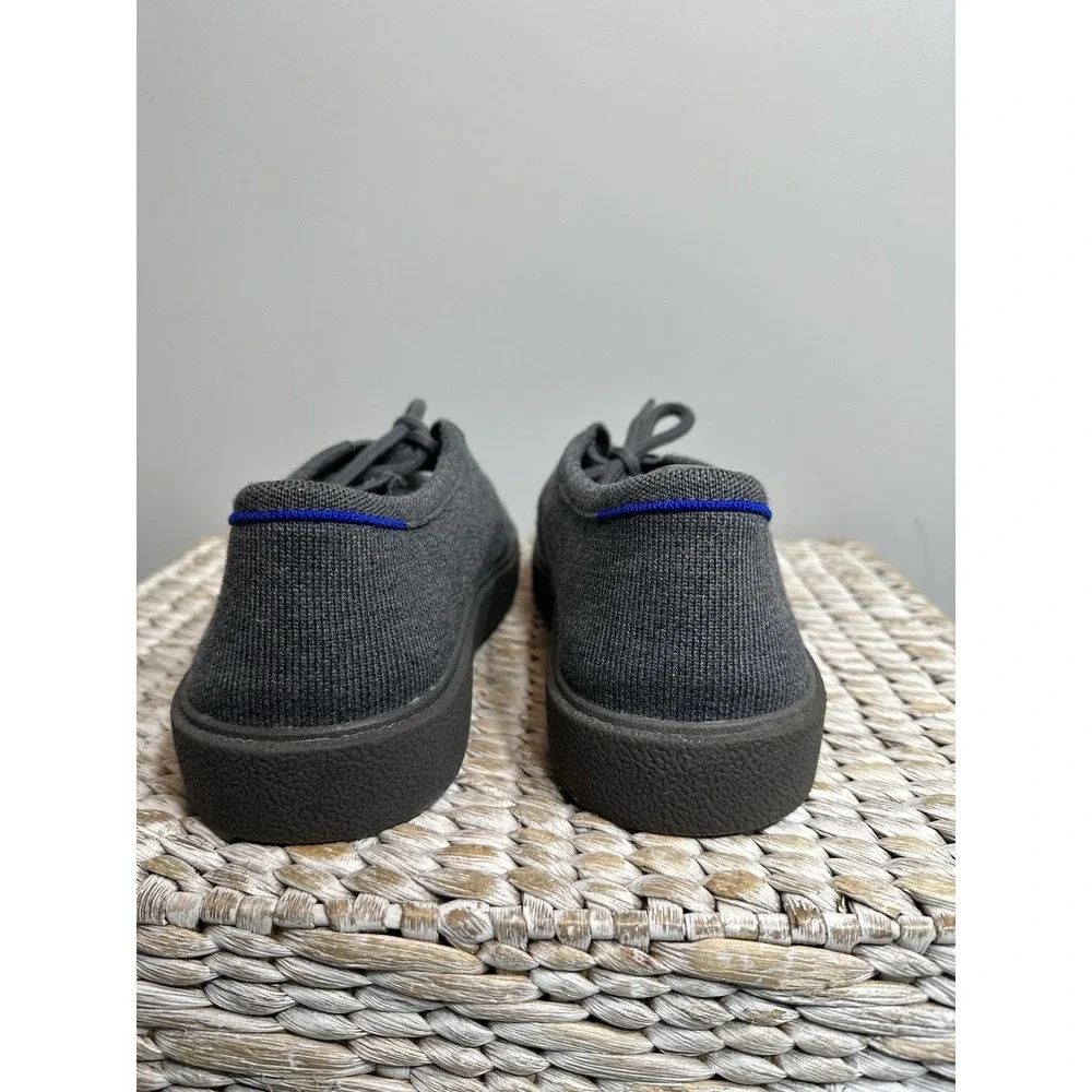 Rothy's The Monty Lace Up Shoes Men 10 Grey Black Wool Blend Knit  Modern Casual